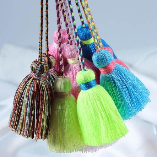 XINYAO 1pcs 27+5cm Tassel Pendant Double Head For DIY Jewelry Curtain Garments Decorative Accessories Car Keys Pendant Tassel