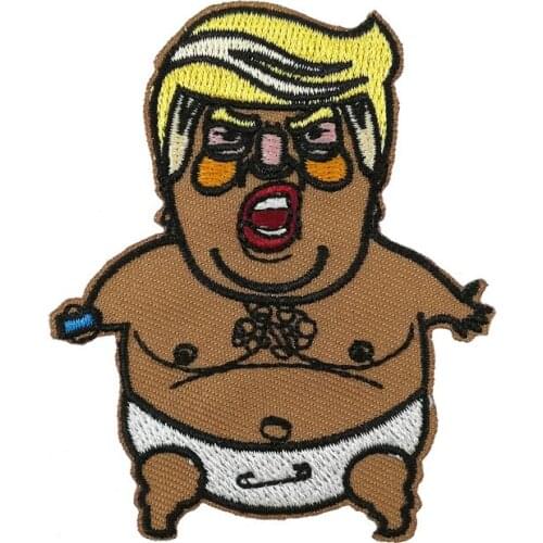 Trump Baby 2019 Fun Funny Embroidered NEW IRON ON and SEW ON Patches for clothing accessories jeans backpack