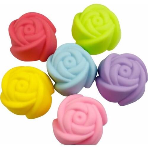 1PCS Silicone Gift Liner Muffin Case Baking Gift Cup Cupcake Rose Shape 7cm