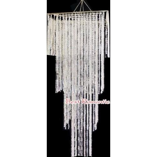 2pcs-6pcs/lot Wedding crystal chandelier pendant multi-layer crystal square decoration