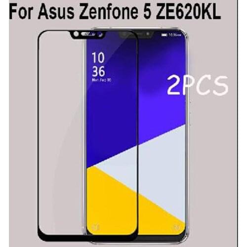 2pcs ZE620KL Full Tempered Glass For Asus Zenfone 5 ZE620KL Full Coverage Screen Protector Protective Film For Asus ZE620KL