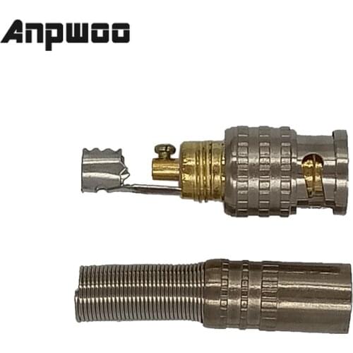 ANPWOO 20pcs Gold BNC Male Video Plug Coupler Connector to Screw for RG59 Cable Adapter CCTV Camera System Accessories