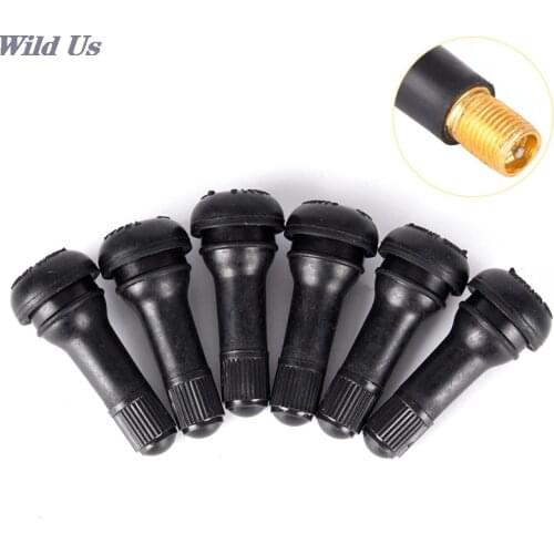5Pcs/set Bicyle Car Wheel Tire Valve Stems with Caps Black TR413 Tubeless Tyre Rubber Valves With Dust Caps