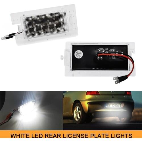 Car Styling LED Rear Number License Plate Light for Opel Tigra Omega Chevrolet Celta Prisma 6000K