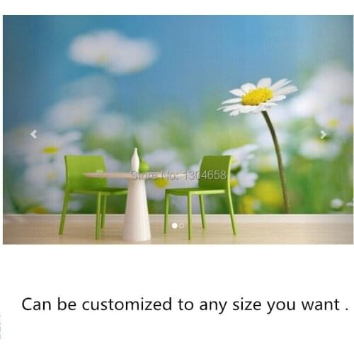 Free shipping custom- modern 3D mural Delicate Daisies Mural Wallpaper sofa bedroom TV backdrop wallpaper