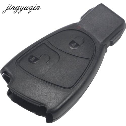 Jingyuqin Car Key Shell For Mercedes for Benz B C E S ML SLK CLK Class 2 Buttons Smart Key Case Fob Cover