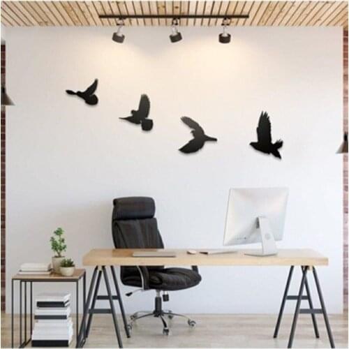 Decorative Modern Quad Bird Wall Ornament Wall Decor