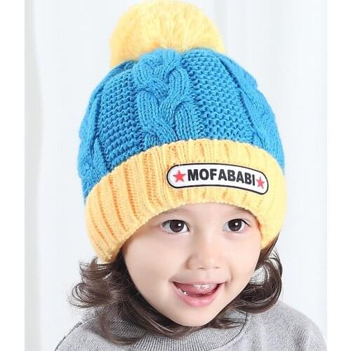 Baby Winter Cap Knit Boy Girl Baby Kid Warm Hats for Children Newborn Props Outfit