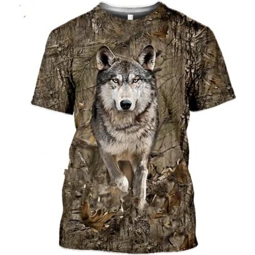 Camo Hunting Animals Fox 3D T-shirt Summer Casual Mens t shirts Fashion Streetwear Women Pullover Short sleeve Tee Tops