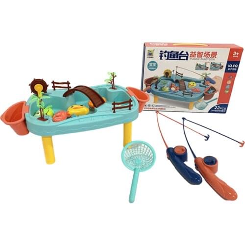 Water Fishing Toy Electric Rotating Interactive Fishing Game Children Magnetic Fishing Platform Water Play Interactive Game Toys