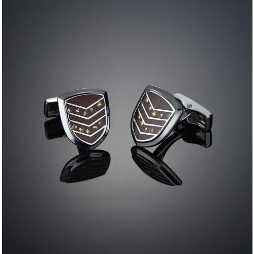 1Pair Classic Luxury Cufflinks Mens Jewelry French Shirt Sleeve Buttons Knight Shield Cuff Link High Quality Brand Men Cuffs