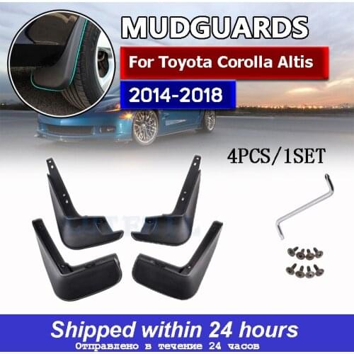 Molded Car Mud Flaps For Toyota Corolla Altis 2014 2015 2016 2017 Mudflaps Splash Guards Mud Flap Front Rear Mudguards Fender