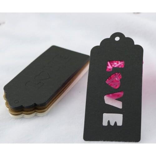 Love Kraft Paper Jewelry Clothes Gift Display Packaging Card Tags Label 200pcs Brown White Black Christmas Greeting Card