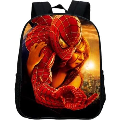 12 Inches Cartoon Baby Boys Small Backpacks Printing Hero Spiderman Kids School Bags for Children SchoolBag