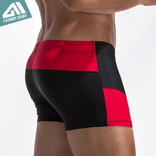 Aimpact Patchwork Mens Swimwear 2018 Summer Holiday Fast Dry Swimming Shorts Beach Surfing Swim Trunks Sexy Man Swimsuit AM6003