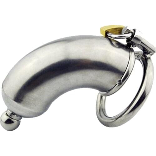 Male Stainless Steel Chastity Device Cock Cage With Urethral Catheter Penis Cock Ring Sleeve Lock Penis Cage Sex Toy For Men 017