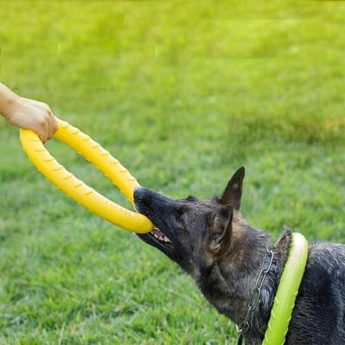 Outdoor Flying Discs Dog Training Ring Puller Resistant Bite Floating Dog Toys Interactive Game Toys for Medium and Large Dogs