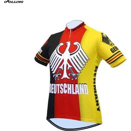 New Classical Deutschland Germany Team Maillot Cycling Jersey Customized Orolling Tops