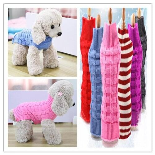 New Pet Dog Clothes small and large dog sweater High elasticity knit sweater Coat Winter Warm Cat dog clothes