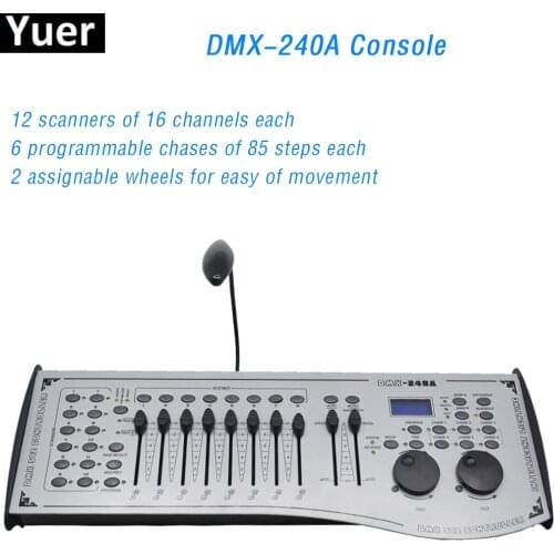 NEW 2020 DMX 240A Controller Stage Disco DJ Lighting Equipment DMX 512 Control LED Strobe Par Light Moving Head Spotlights