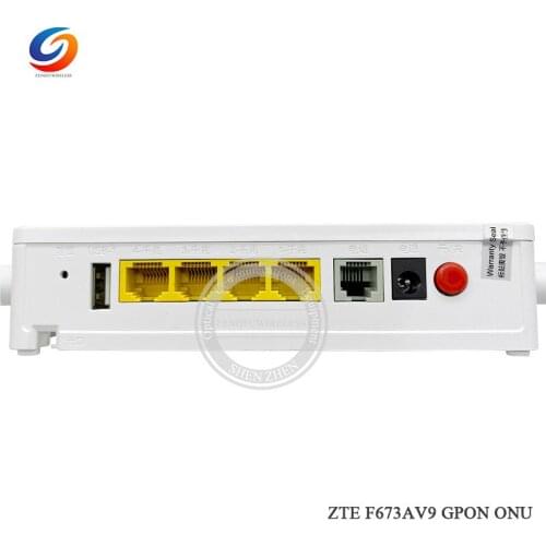 8pcs New ZTE F673A V9 Ont ONU Gpon Fiber Optic Modem Router Ftth Terminal Dual Band 4GE+1tel+2usb+100% 2.4G and 5G Wifi No Power