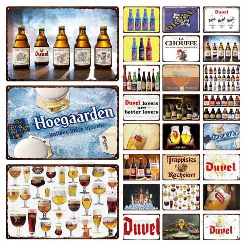 Tin Signs Vintage Poster Beer Bar Metal Business Metal Sign Cold Famous Beer Wall Decor For Bar Pub Club Cafe Iron Plate Plaque