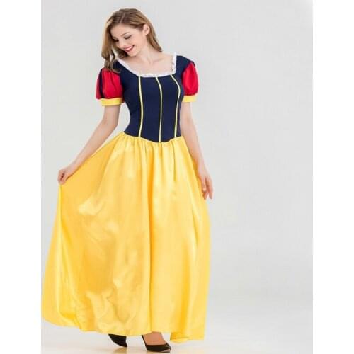 Christmas Snow white princess dress New Adult Halloween palace Princess back dress party cosplay costume for women JQ-1063