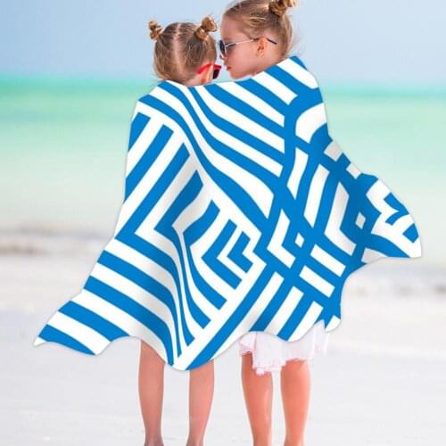 Beach Bath Towel Double-faced Velvet Quick-drying Beach Towel Printed Microfiber Beach Swimming Towel Towels Quick-Drying