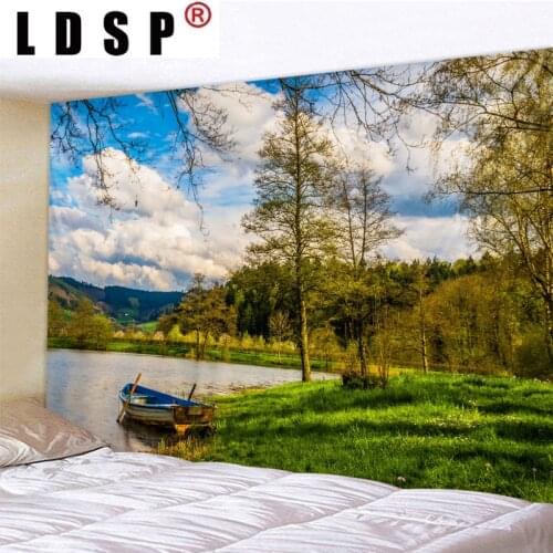 LDSP Beach Scenic Tapestry Wall Hanging Wall Covering Rugs Mural Background Cloth Beach Towel Fabric Yoga Blanket Home Decor