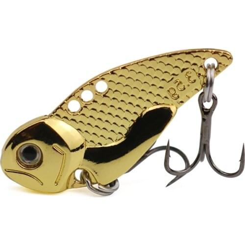 1PCS 3.5G/5G Ice Fishing Lures VIB Vibration Baits Sinking Spinner Rotating Spoon Jigging Pesca Winter Fishing Tackle