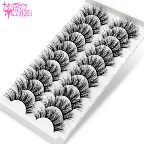 5/10Pairs 3D Mink Lashes Natural Eyelashes Faux Cils Makeup Dramatic False Eyelashes Wholesale Fake Eyelash Extension maquiagem
