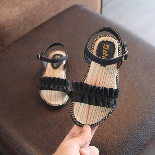 2021 summer new girls sandals children fashion flat princess shoes children big children all-match female baby shoes size 26-36