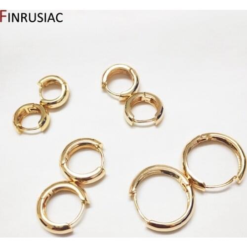 Elegant Simple New Round Gold Hoop Earrings For Women 2021 trend Earring Hoops Jewelry Accessories