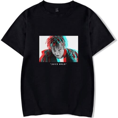 Juice Wrld T Shirt Unisex Streetwear Hip Hop T-shirt Summer Casual Fashion T-shirt RIP Juice Wrld Print T-shirt Male Cotton Tee