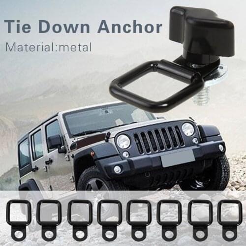 8pcs Heavy Duty D Ring Tie Down Anchors Outdoor Personal Car Parts Decoration for Jeep Wrangler JK YJ TJ JKU Sports