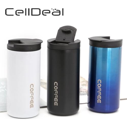 350ml/500ml Coffee Thermos Mug Stainless Steel Double Leak-Proof Travel Vacuum Flask Portable Thermosmug Sport Water Bottle Cup
