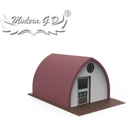 Japanese style bathroom with pointed roof building Modular prefabricated house