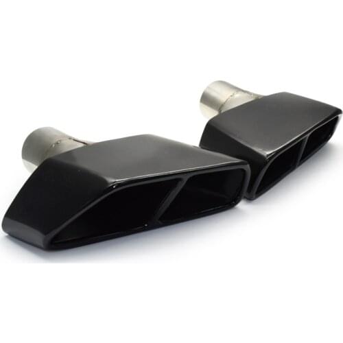 Exhaust pipe fit for BMW 6 GT G30 G38 525 530 square month stainless steel silver black four out muffler tip