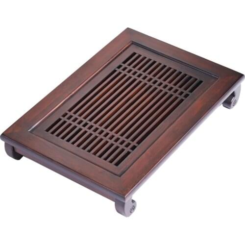 Japanese Bamboo Tea Tray Drainage Traditional Serving Dry Bubble Tea Tray Luxury Tea Ceremony Bandeja Kitchen Teaware DG50CP