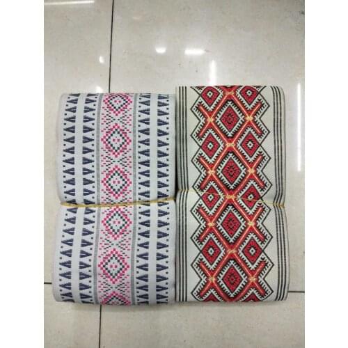 10yards/lot width 10-10.5cm Woven Jacquard Ribbon white background geometric for clothing accessories CH-413