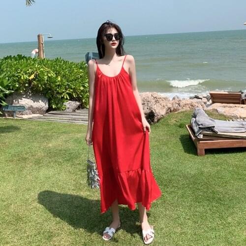 Fashion women elegant holiday backless lovely formal sun dress new arrival sexy classical high quality long red a-line dress