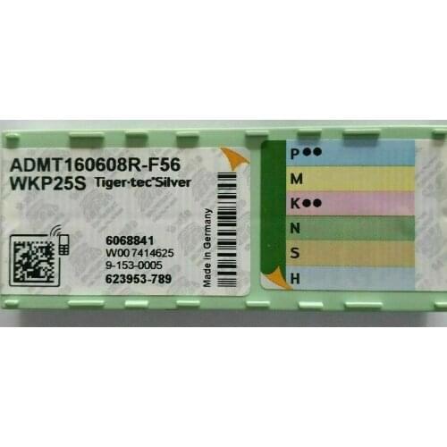 10PCS CARBIDE INSERT ADMT160608R-F56 WKP25S