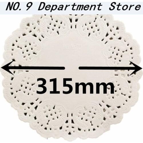 100pcs 12.5 inch round crafts lace paper Doilies Christmas wedding Cake Biscuit food Decoration Bottom Paper Oil Absorbing Paper