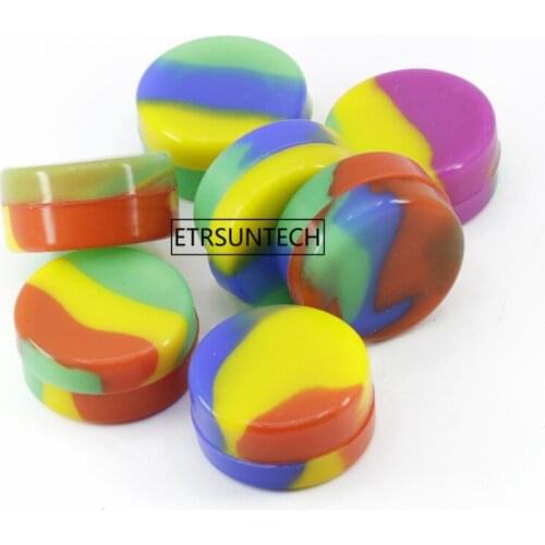 100pcs 32mm round solid silicone oil box,Cosmetic box, smoke box Mini silicone jars dab container for wax/oil F2471