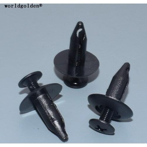 Worldgolden 100pcs plastic fasteners Push-Type Retainer for GM#10139822,25680782,Ford#N808147S