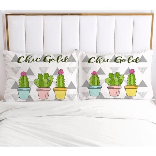 3D HD 1pc Pillow cover 50x75 50x70 50x80 Pillow case Bedding Pillowcase Pillowcover decorative for home nordic cactus