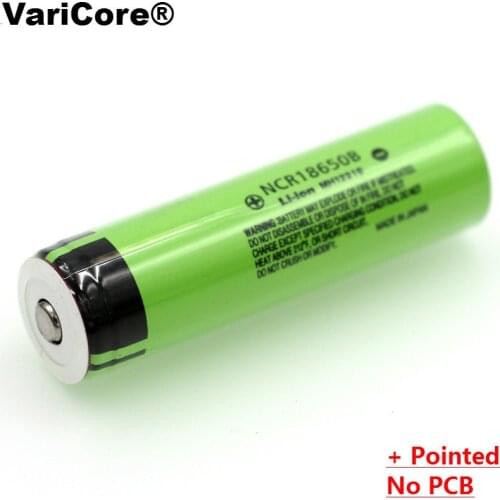 4PCS 100% New Original NCR18650B 3.7 v 3400 mAh 18650 Lithium Rechargeable Battery with Pointed For Flashlight batteries