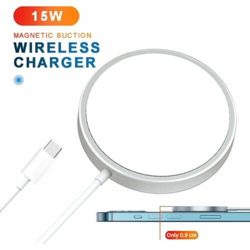 15W Fast Charging Pad Magnetic Smart Wireless Charger for iPhone12 Pro Max/Mini Desktop Mobile Phone Charger