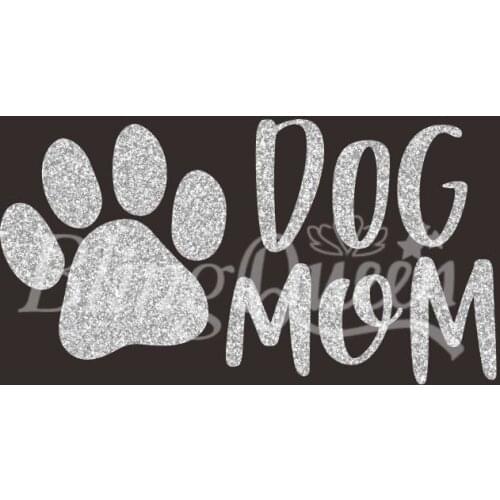 BlingQueen 12PCS/LOT Korean Glitter HTV Iron On Vinyl Heat Transfer Dog Mom Design, Colors and Sizes can be customized
