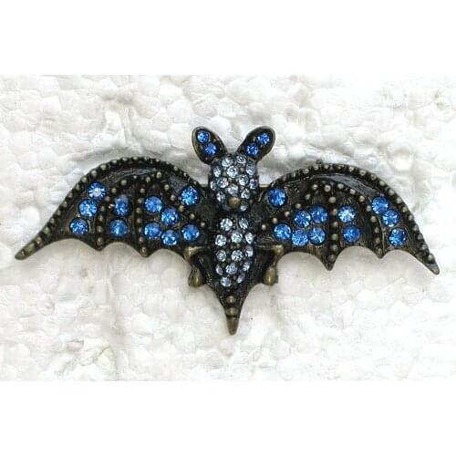 Antique Bronze Rhinestone Bat Pin brooches C003 B4